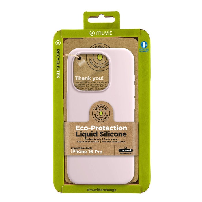 Protection pour téléphone portable Muvit for Change iPhone 16 Pro Rose