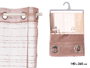 Giftdecor Rideau Marron à Rayures Horizontales 140 x 260 cm Tissu 100% Polyester (Set de 6)