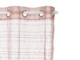 Giftdecor Rideau Marron à Rayures Horizontales 140 x 260 cm Tissu 100% Polyester (Set de 6)