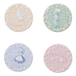 WIDDOP & CO Set de 4 Sous-verres Céramique Modèle Alice au Pays des Merveilles Disney