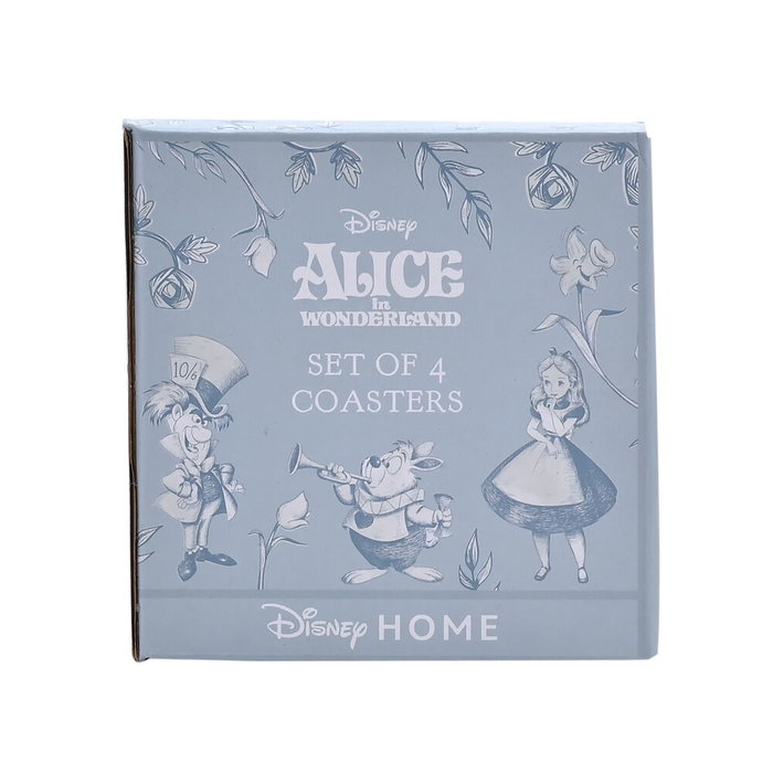 WIDDOP & CO Set de 4 Sous-verres Céramique Modèle Alice au Pays des Merveilles Disney