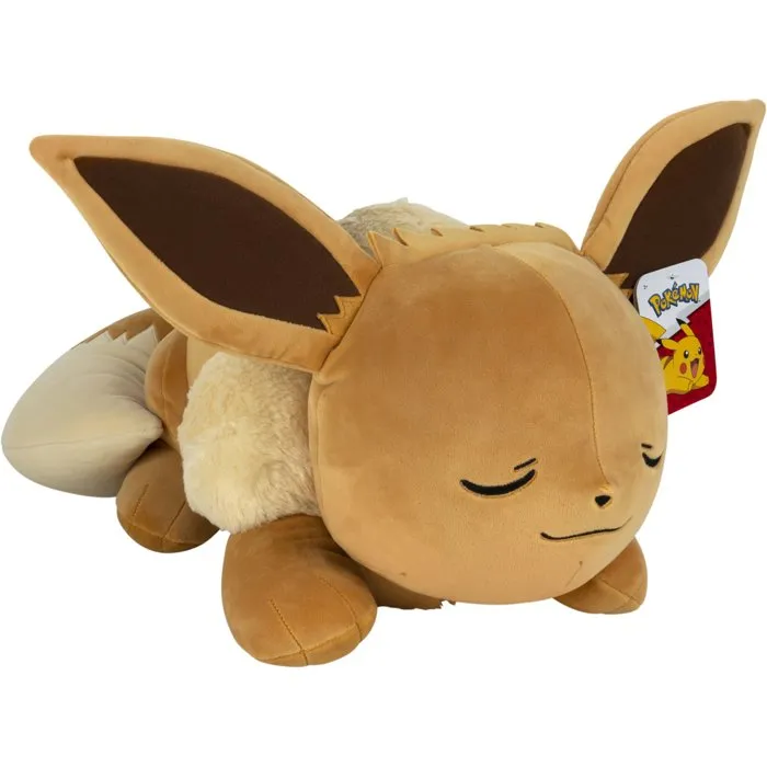 Pokemon Peluche Évoli endormie 45 cm ultra douce