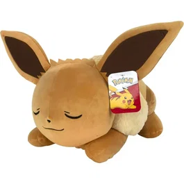 Pokemon Peluche Évoli endormie 45 cm ultra douce