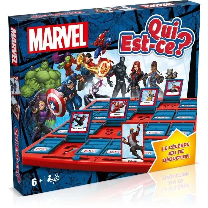 Winning Moves - Qui Est-Ce ? Édition Marvel - Jeu de société - 24 personnages Marvel - Version française