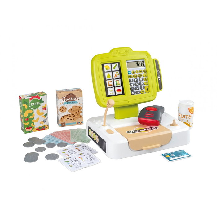 Smoby Caisse enregistreuse avec 30 accessoires et scanner lumineux