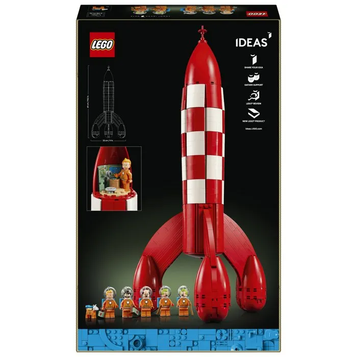 LEGO Ideas La Fusée de Tintin 21367 - Set de Construction Adulte