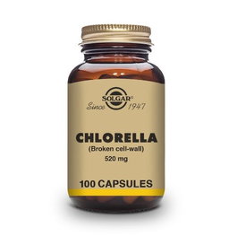SOLGAR Chlorella paroi cellulaire rompue 520 mg 100 capsules végétales