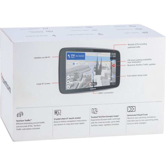 TomTom GO Navigator 6 (2nd Gen.) - GPS Voiture 6 pouces - Cartes Europe TomTom GO Navigator 6 (2nd Gen.) - GPS Voiture 6 pouces - Cartes Europe