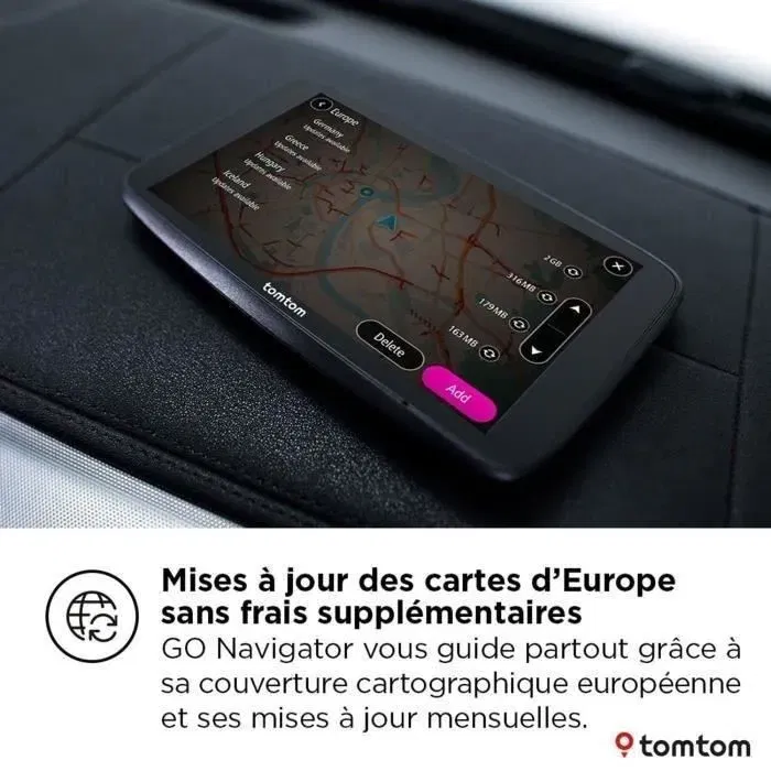 TomTom GO Navigator - GPS 6 pouces - 2ème génération - Cartes Europe mises à jour par Wi-Fi - Alertes trafic et zones de danger