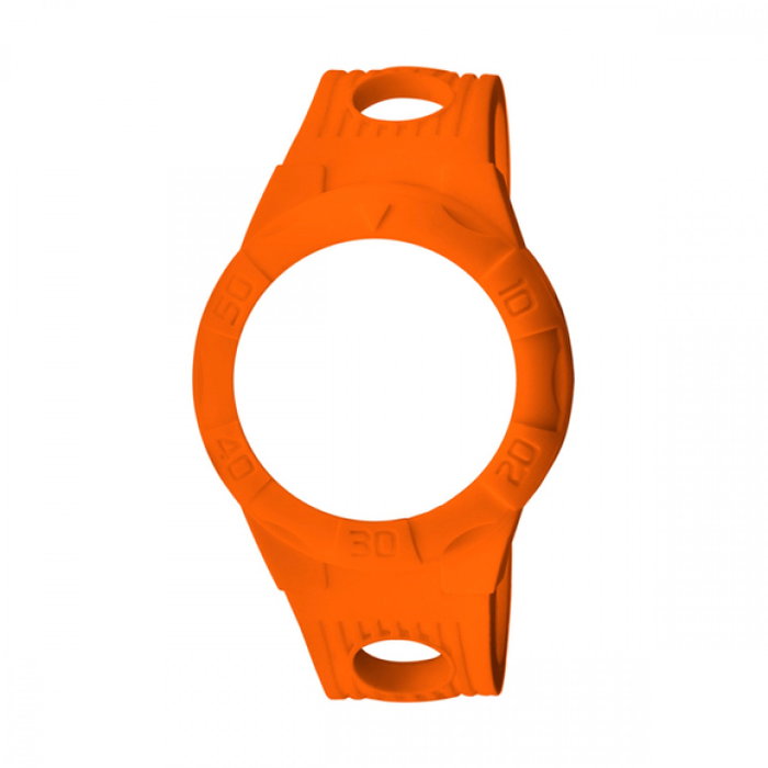 WATXANDCO Bracelet en silicone orange 49mm WATXANDCO Bracelet en silicone orange 49mm