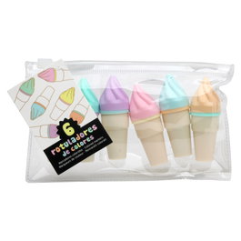 CMP General 6 Mini Rotuladores Cucurucho en forme de cornet de glace avec pochette zip