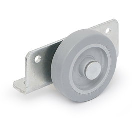 Q&Q Roue Ø50 Gris avec Support Angulaire Zincé