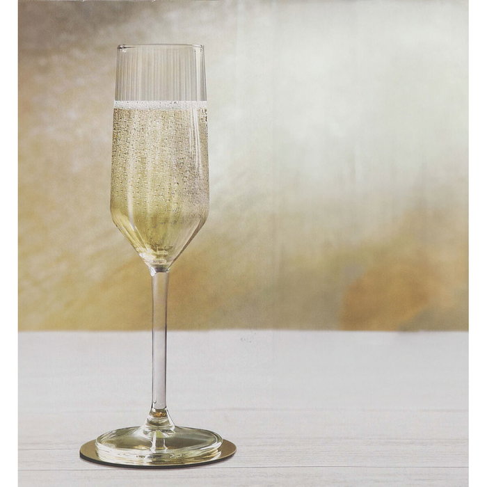 Inde Coupe de champagne Inde Carre optics 6 Pièces