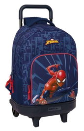 Safta Mochila Gde. c/ruedas compact extraible Spider-Man 33x45x22cm Dès 36 mois