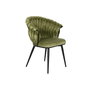 Chaise DKD Home Decor Noir Vert Polyester Velours Métal 66 x 60 x 84 cm