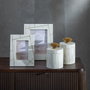 BigBuy Home Cadre photo Crème Doré Résine Cuivre 10 x 15 cm