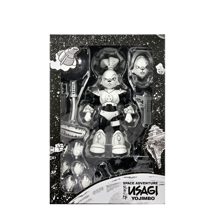 NECA Figurine Usagi Yojimbo Space Usagi Black & White Version Scale Action 18 cm - Édition Limitée avec Accessoires NECA Figurine Usagi Yojimbo Space Usagi Black & White Version Scale Action 18 cm - Édition Limitée avec Accessoires