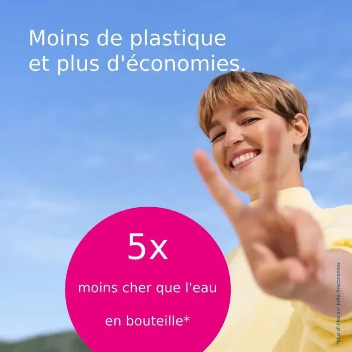 Brita - Carafe filtrante en verre One bleue - 2,5L - Filtre PFAS, chlore, tartre et métaux - Cartouche Maxtra Pro All-In-1 incluse