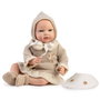 Muñecas Guca Poupée Reborn Montessori Ivana 42 cm 10313 - Jouet éducatif sans cheveux, vêtements en laine beige, dès 6 ans