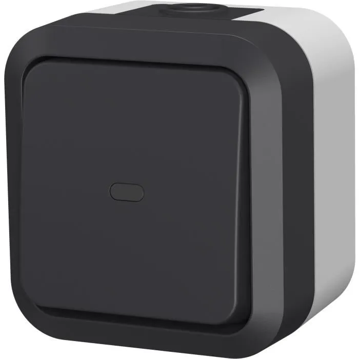 QUARX Aqua Pro - Interrupteur va-et-vient extérieur avec voyant, IP55, 250V ~ 10AX, pour installation sécurisée et durable