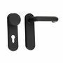 Cisa Ensemble de poignées Badgas 1.07070.28.0 pour porte coupe-feu 72 mm noir