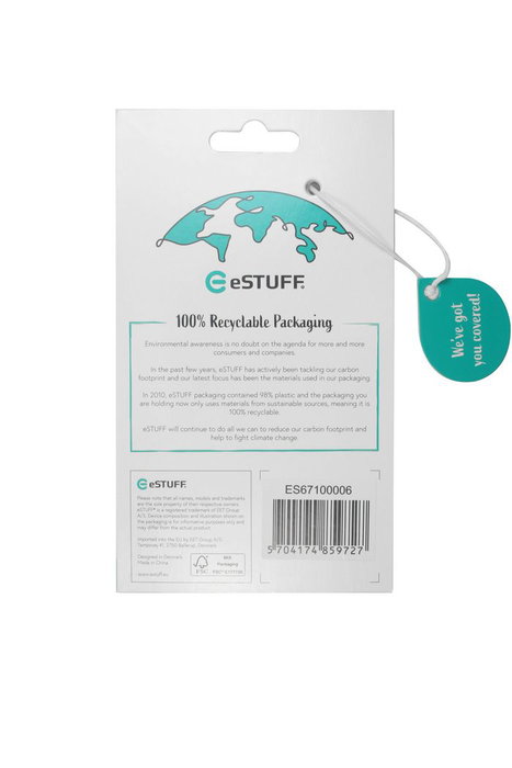 eSTUFF Coque de protection TPU souple et transparente pour iPhone 14 Pro - Protection complète, fine, légère et compatible chargement sans fil QI