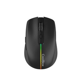Coolbox Gaming W01 Souris Gamer Sans Fil 2.4G RGB Rechargeable USB-C Noir 800-1600 DPI