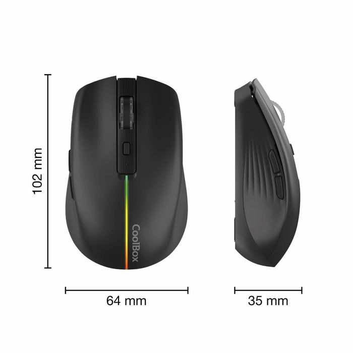 Souris sans-fil CoolBox COO-MOU-W01-B Noir 1600 dpi Souris sans-fil CoolBox COO-MOU-W01-B Noir 1600 dpi