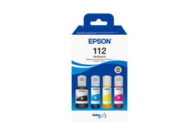 Epson C13T06C64A - Pack de 4 cartouches d'encre 112 (Noir, Cyan, Magenta, Jaune) Multipack