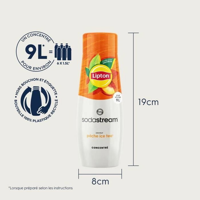 Sodastream Lot de 6 concentrés Lipton Ice Tea saveur Pêche 440 ml