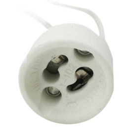 Silver Electronics Douille GU10 Porte-Lampe Lot de 50 avec Câble 15 cm