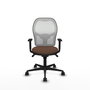 Piqueras y Crespo Chaise de Bureau Jorquera Blanc et Brun foncé