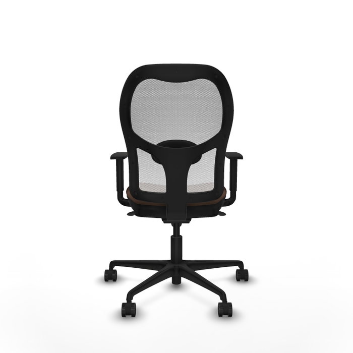 Piqueras y Crespo Chaise de Bureau Jorquera Blanc et Brun foncé Piqueras y Crespo Chaise de Bureau Jorquera Blanc et Brun foncé