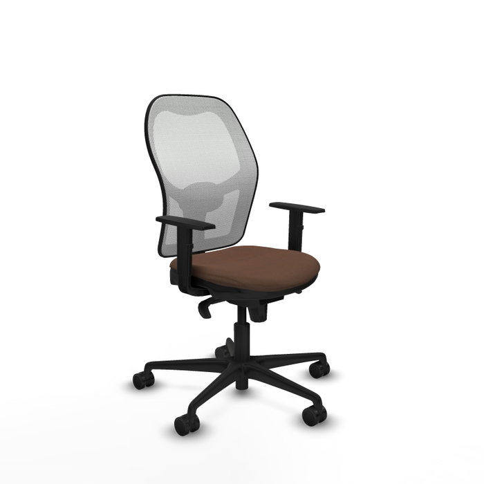 Piqueras y Crespo Chaise de Bureau Jorquera Blanc et Brun foncé Piqueras y Crespo Chaise de Bureau Jorquera Blanc et Brun foncé