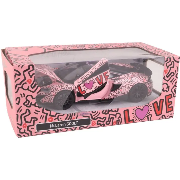Turbo Challenge - McLaren 600LT Keith Haring - Jouet Collection 1:32 avec Sons et Lumières - Rétrofriction - À Partir de 4 Ans - Réf. 029090
