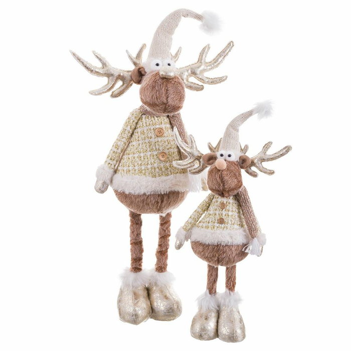 BigBuy Home Figurine Décorative Naturel Cerf 20 X 14 X 58 CM