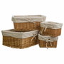 Set de basket Alexandra House Living 33 x 18 x 47 cm 40,5 x 28 x 16 cm 22 x 17,5 x 14 cm osier 4 Pièces