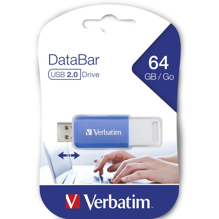 Verbatim DataBar USB 2.0 64 Go Bleu