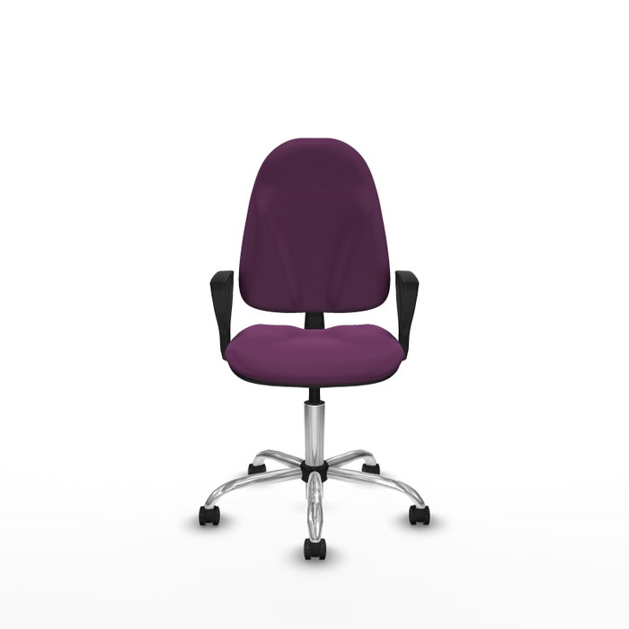 PIQUERAS Y CRESPO Chaise de bureau Algarra, similicuir violet, roulettes parquet PIQUERAS Y CRESPO Chaise de bureau Algarra, similicuir violet, roulettes parquet