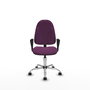 PIQUERAS Y CRESPO Chaise de bureau Algarra, similicuir violet, roulettes parquet