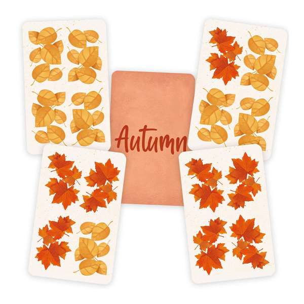 Devir Jeu de société Autumn - Rassemblement de feuilles dans le jardin - Jeu de cartes coopératif à partir de 3 ans