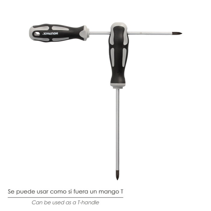 WOLFPACK LINEA PROFESIONAL Tournevis Phillips PH 1 en acier S2