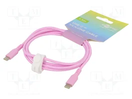 GOOBAY Câble USB-C vers USB-C 2.0, 1,5m, rose