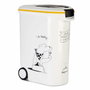 Curver Conteneur à croquettes avec roulettes 54L / 20 kg, Blanc et noir