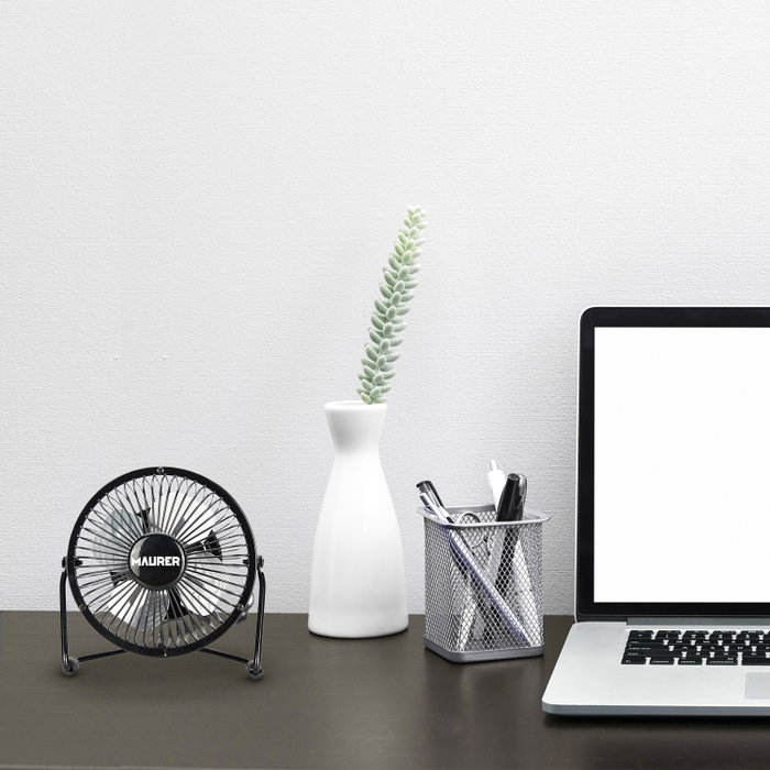 MAURER Mini Ventilateur de Table USB Ø 10 cm MAURER Mini Ventilateur de Table USB Ø 10 cm