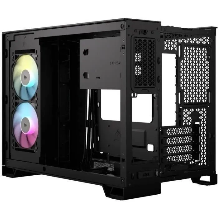 Corsair CC-9011267-WW Boîtier PC 2500X - Boîtier de tour ATX avec panneau latéral en verre trempé, Noir