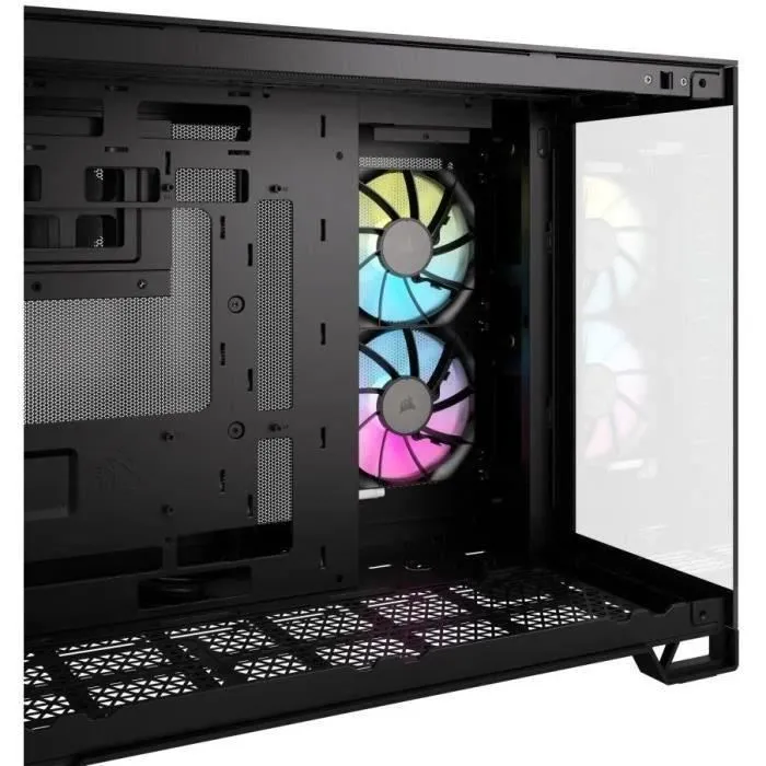 Corsair CC-9011267-WW Boîtier PC 2500X - Boîtier de tour ATX avec panneau latéral en verre trempé, Noir