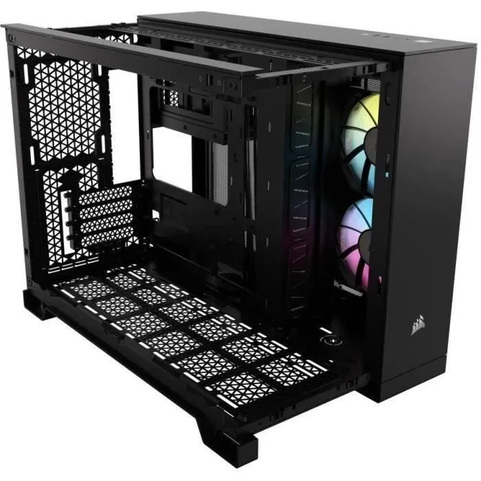 Corsair CC-9011267-WW Boîtier PC 2500X - Boîtier de tour ATX avec panneau latéral en verre trempé, Noir