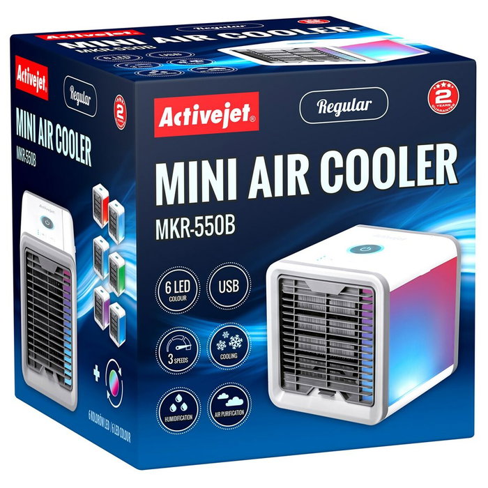 Climatiseur Évaporation Portable Activejet MKR-550B Blanc Gris 6 couleurs 5 W 550 ml