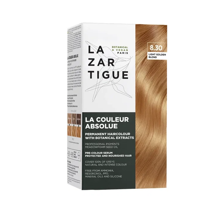 Lazartigue La Couleur Absolue Teinture permanente 8.30 Blond Clair Doré Lazartigue La Couleur Absolue Teinture permanente 8.30 Blond Clair Doré